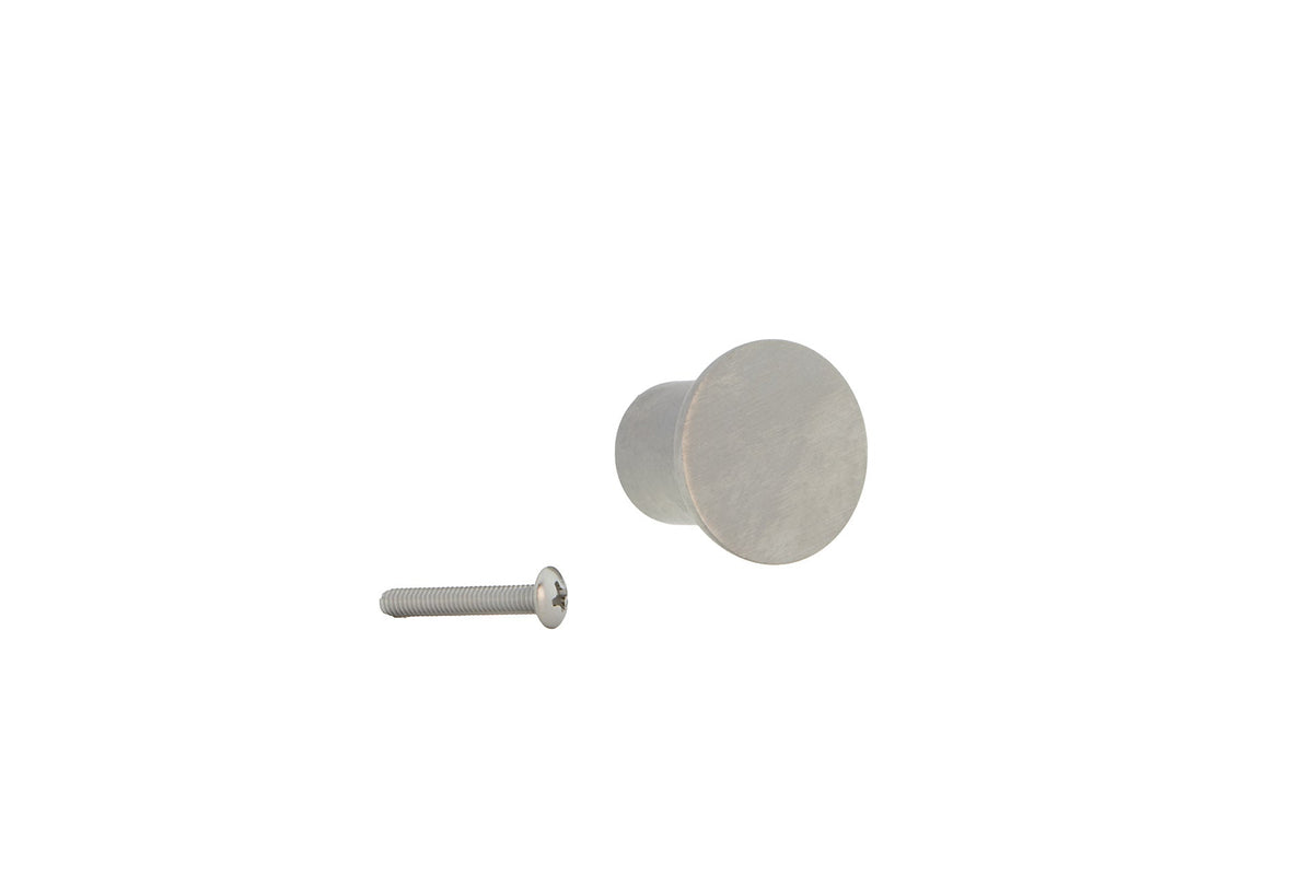 Pilzförmiger Möbelknauf aus Edelstahl, 3 cm hoch
