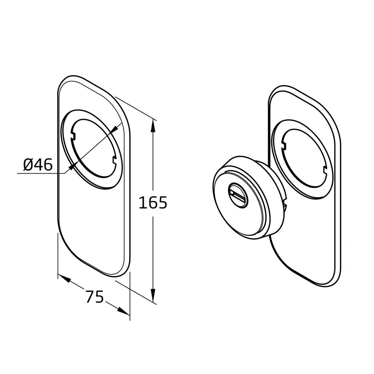 Fregio in acciaio inossidabile 165x75mm per defender di sicurezza