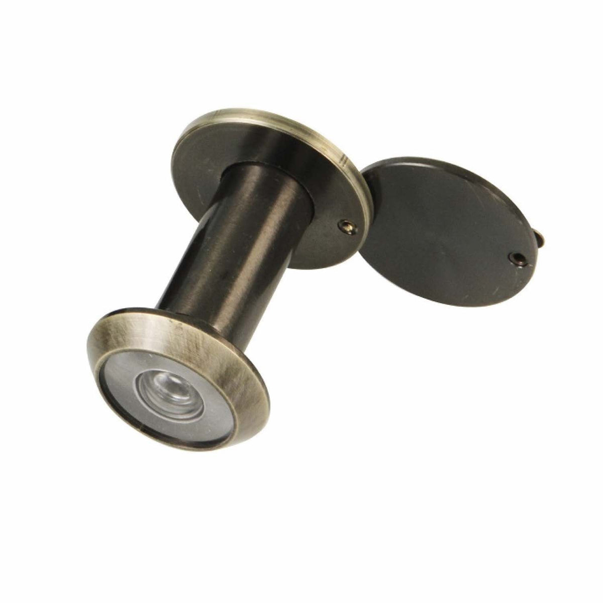 Spioncino finitura cuoio con lenti per porte da 35-65 mm