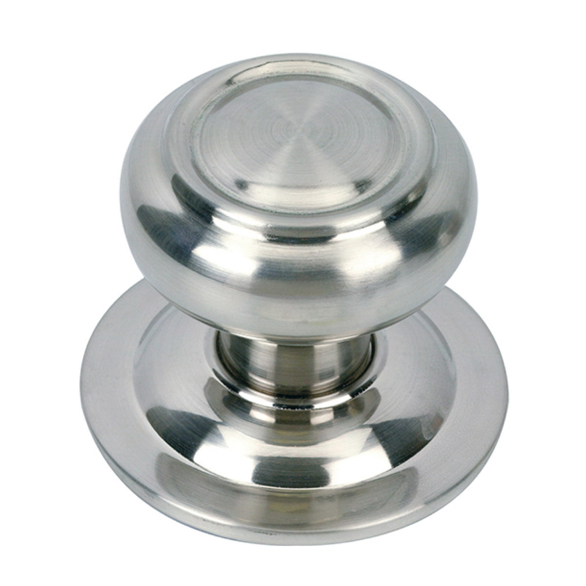Pomello per porta d'ingresso in acciaio inox a forma di fungo con rosette