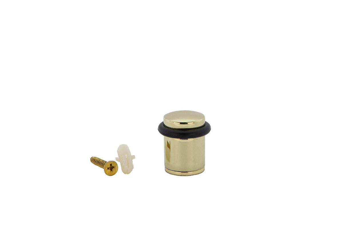 10 gold cylindrical door stops with rubber bumper and 20mm diameter