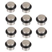 10 cilindrische deurstoppers met rubberen buffer en een diameter van 19 mm