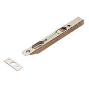Einsteckriegel aus Stahl 160x14,5 mm satiniert Nickel für Doppeltüren